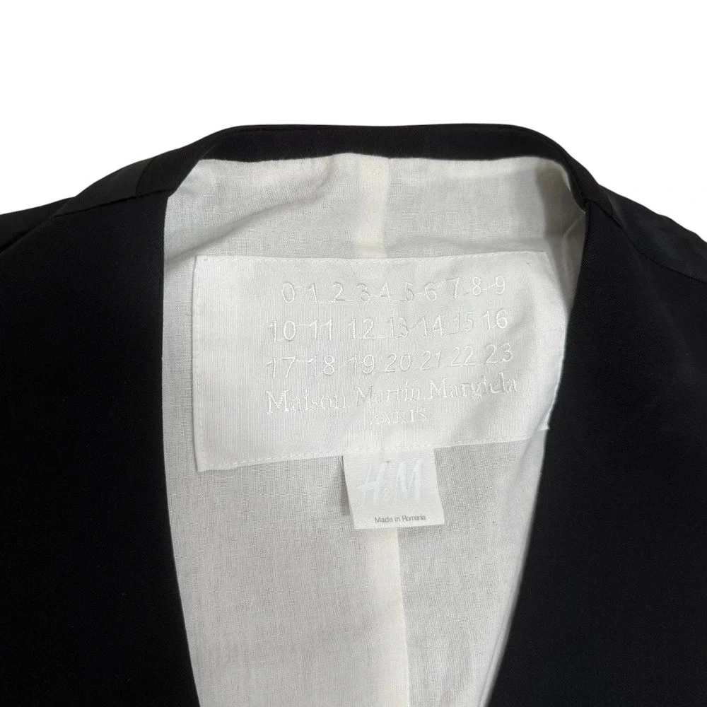 Maison Martin Margiela x H&M Navy Blue Wool Waistcoat Vest Mens 38R Tailored